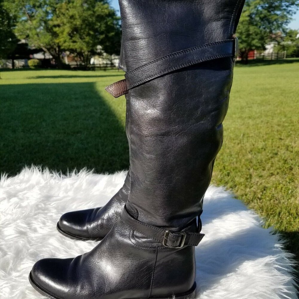 Italian Made Adjustable Knee/Over the Knee Riding Leather Boot Sizes 7